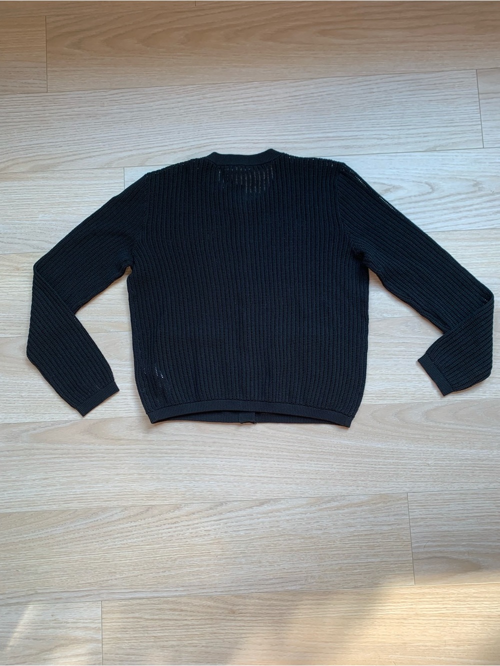 Rag & Bone Vivi Open Knit Black Long Sleeve Cardigan Sweater NWT Size Small - Picture 4 of 5